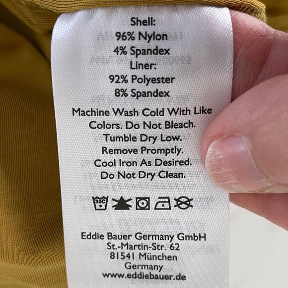 Eddie Bauer Horizon HR Skort w Liner Shorts Hi Rise UPF 50+ Active Gold Sz 8 NWT - Picture 10 of 12